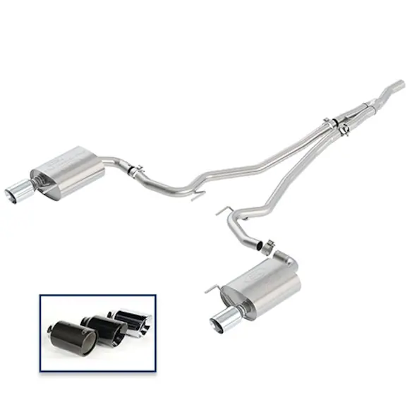 Mustang 2015-2023 2.3L EcoBoost Cat-Back Touring Exhaust System with Chrome Tips Main Image