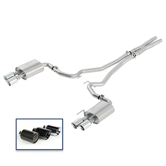 Mustang GT 2018-2023 5.0L Cat-Back Touring Exhaust System with Chrome Tips Main Image