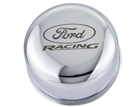 Chrome Breather Cap with Ford Racing Logo Main Image